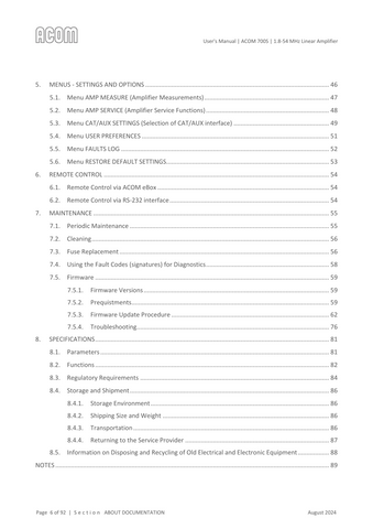 Acom 700S User's Manual