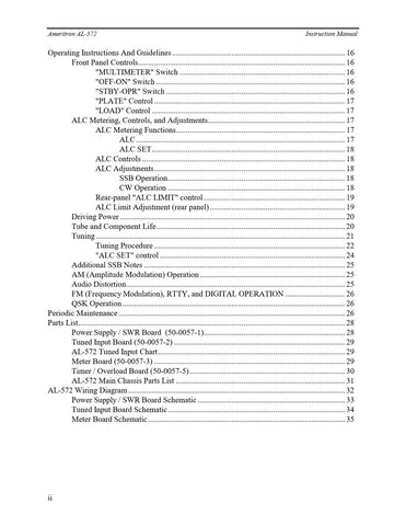 Ameritron AL-572 Instruction Manual