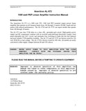 Ameritron AL-572 Instruction Manual