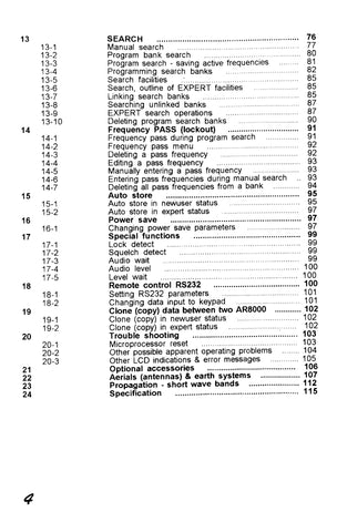 AOR AR8000 Operating Manual