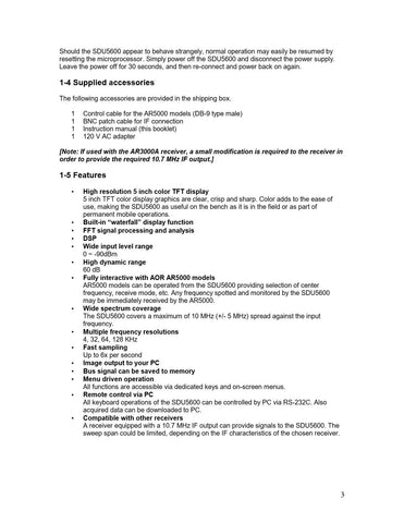 AOR SDU5600 Operating Manual