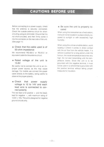 Azden PCS-2000 Instruction Manual