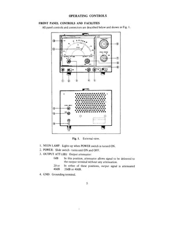 B&K 3050 Sine Wave Generator Instruction Manual