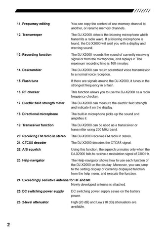 Alinco DJ-X2000 Instruction Manual