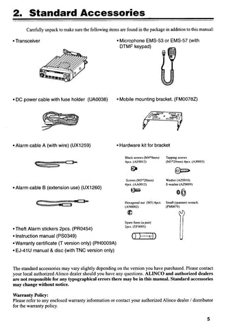 Alinco DR-135T/235T/435T Instruction Manual