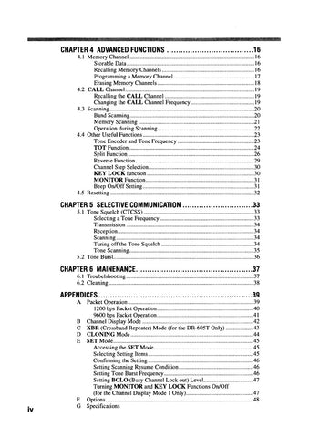 Alinco DR-605T/E Instruction Manua