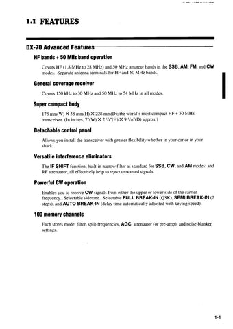 Alinco DX-70 Instruction Manual