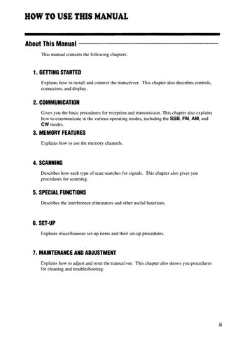 Alinco DX-77 Instruction Manual