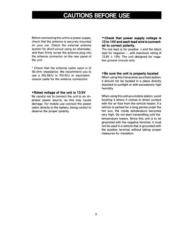 AZDEN PCS-4000 Instruction Manual