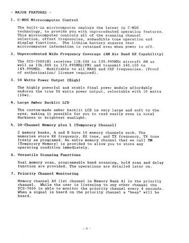 AZDEN PCS-7000H Instruction Manual